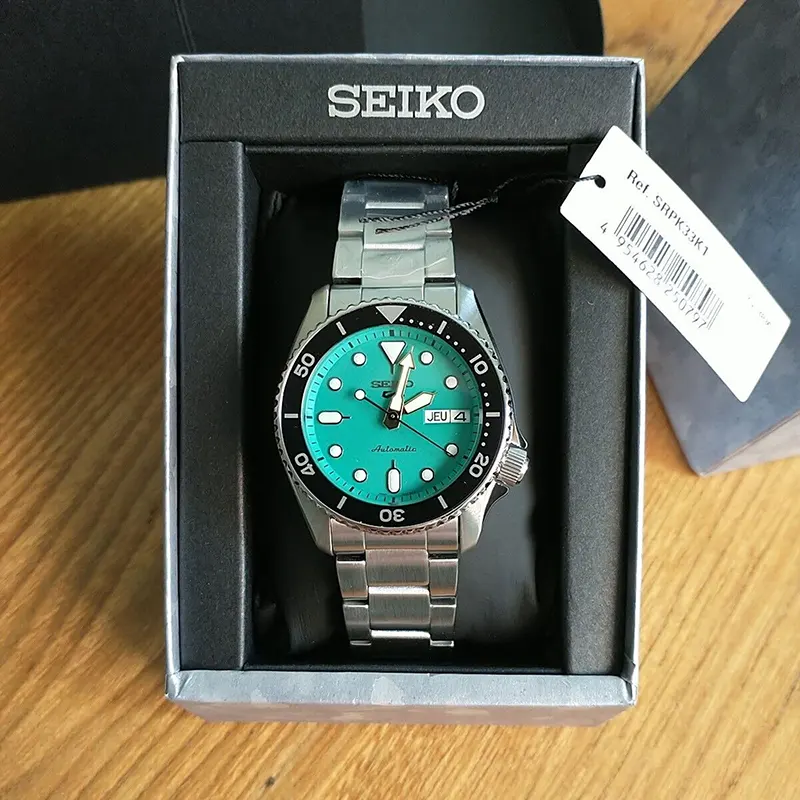 Seiko 5 Sports SKX “Midi” Automatic Tiffany Blue Dial Men’s Watch- SRPK33K1